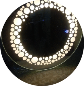Mirror with LED light