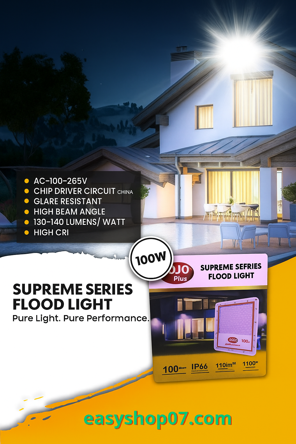 ChatGPT Image Aug 14, 2025, 12_06_53 AM 100W LED Flood Light – Water Proof Search Light