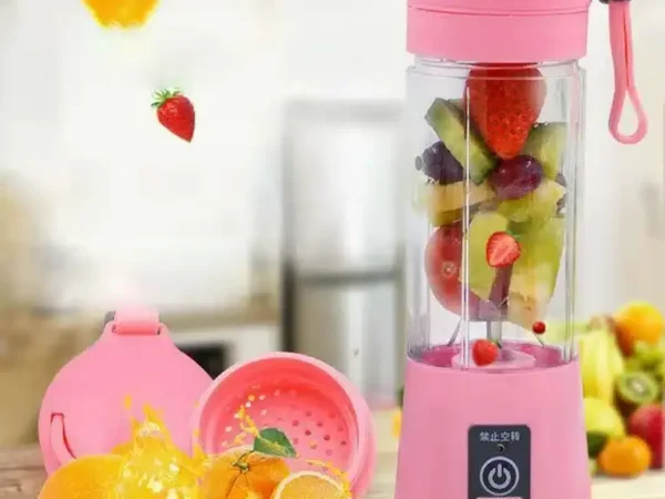 Electric Blender Mini Portable Juicer 380ml Usb Rechargeable (random Color)