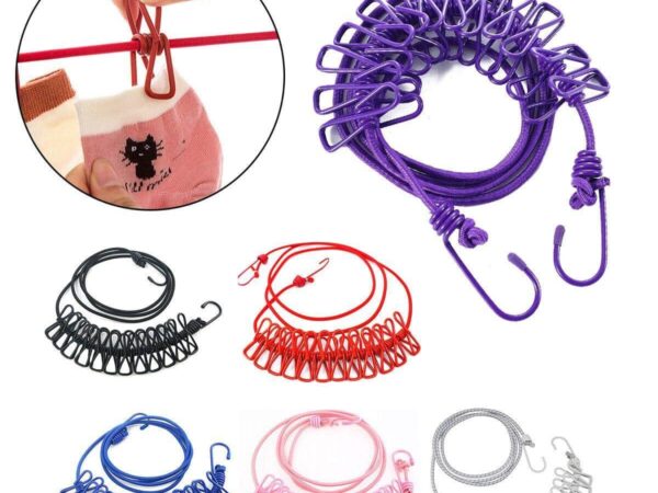 Elastic Clothesline Rope  Hang 185cm Portable Clothesline