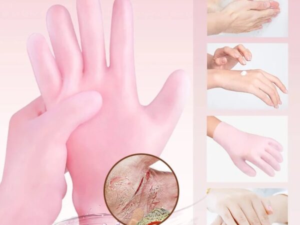 Silicone moisturising gel gloves
